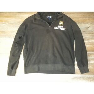 Army West Point Sweatshirt L Black Knights Military Academy Football 1/4 Zip USA